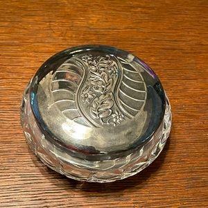 Waterford Crystal Bowl with Silver Plate Lid